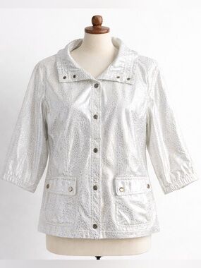 Zenergy By Chico’s Leopard Print Jacket Sz L